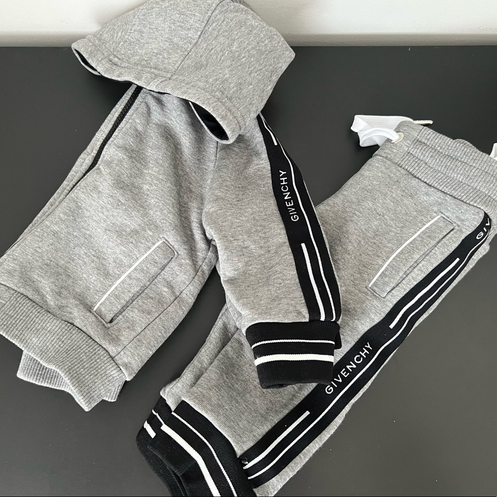 Authentic Givenchy Baby Jogging Suit Set Gray 6 Months